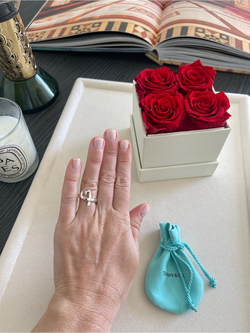 Tiffany & Co. Paloma Picasso Loving Heart Ring in Sterling Silver (925), size 6